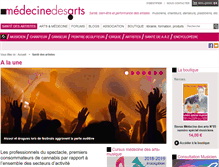 Tablet Screenshot of medecine-des-arts.com